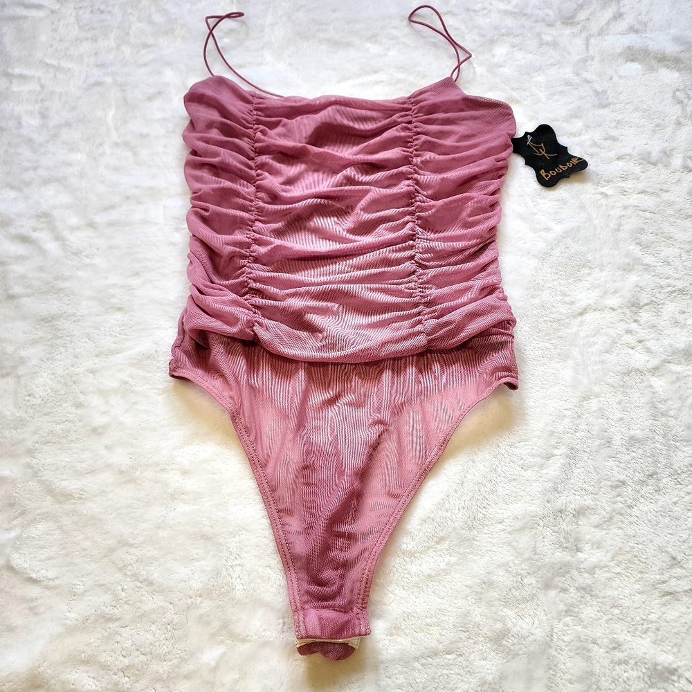 SOFT MAUVE AMERICAN THREADS BODYSUIT NWOT